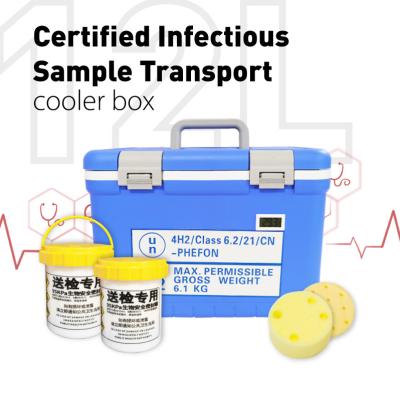 China Biological UN3373 Shipping Boxes UN2814 Vaccine Transport Cooler Box for sale