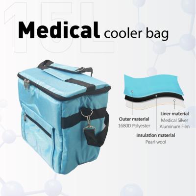 China 30L Capacidade Cooler de lado macio Cooler médico isolado com material de lã de pérola à venda