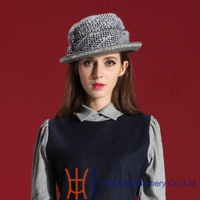 China Fashionable Ribbon Band Wool Fedora Hats , felt fedora hat for sale
