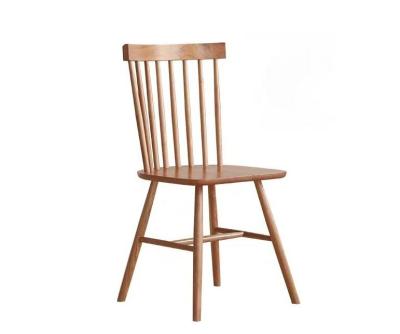 China Nordic solid wood Windsor chair solid wood dining chair back chair exit simple oak restaurant chair for sale
