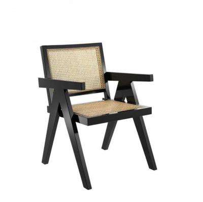 China Simple Nordic wood rattan dining chair Korean sitting room balcony lounge chair coffee shop negotiation chair for sale
