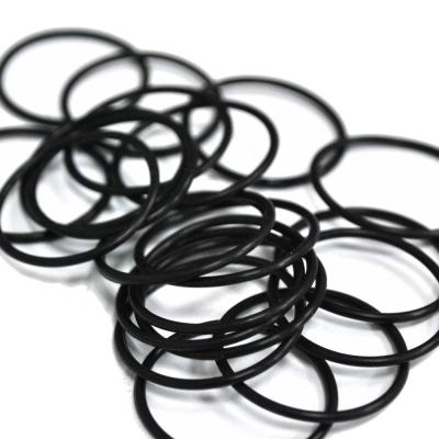China Black Silicon O Rings FKM Glossy Round Rubber Ring NBR 55 Shore for sale