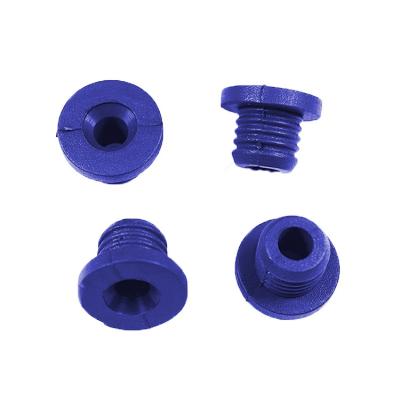 China 20 Sh 90 Sh Rubber Pipe Stopper Blue Rubber Grommet Hole Plug For Terminal Seal for sale
