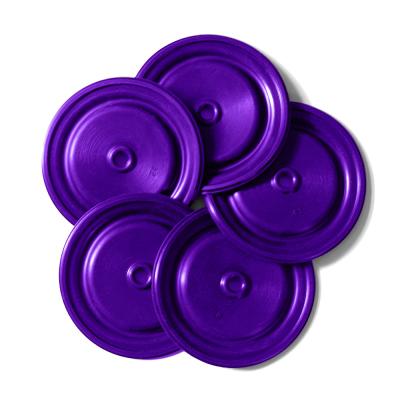 China 90 Shore A Purple Rubber Valve Diaphragm Rubber Seal Sulfur Cured for sale