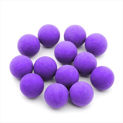 China Bola de goma sólida de goma da alta temperatura púrpura de la categoría alimenticia del sello de la bola en venta