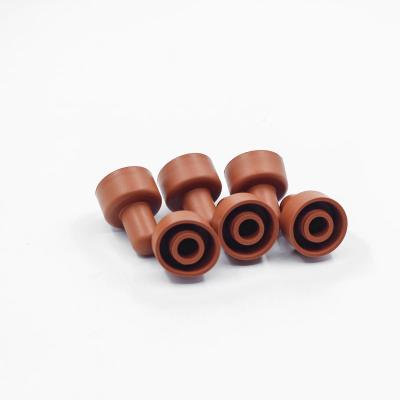China Fpm / Fkm Small Rubber Stopper Brown Food Grade Rubber Cover Hnbr Green Sealing for sale