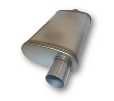 China Sports Oval 409 Stainless Steel Exhaust Muffler Polished à venda