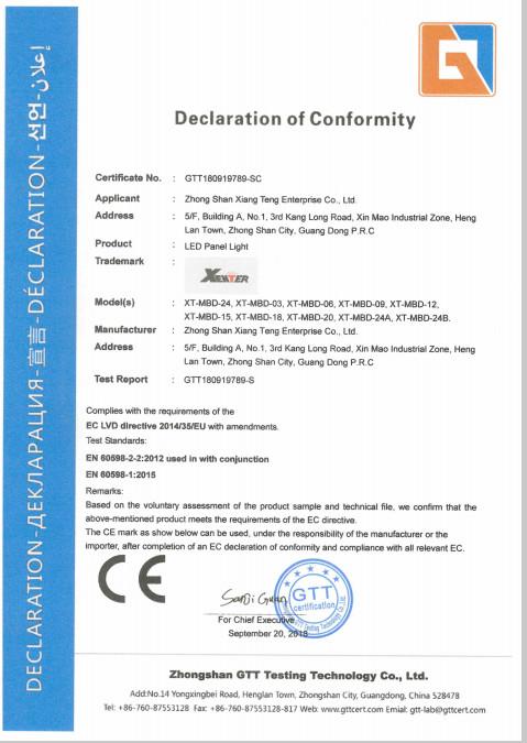 EC LVD - Zhongshan Xiangteng Lighting Co., Ltd