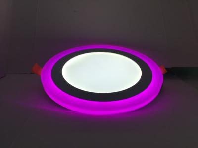 China Ultra Thin Led Flat Panel Downlight Recessed Double Color Die Cast Aluminium for sale