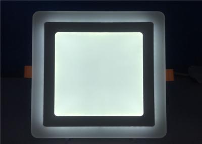 China SMD 2835 White Led Flat Panel Downlight Recessed Double Color Square Indoor for sale