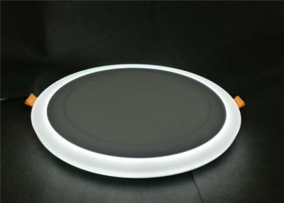 China Dual Color Flat Panel Led Lights , Recessed Super Thin Flat Surface Mount Led 24W+12W for sale