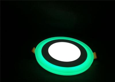 China Isolated Round 9 Watt Led Panel Light Two Color Pure White + Green SMD 2835 for sale