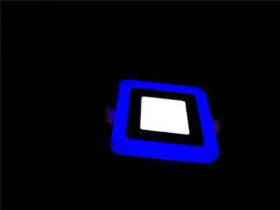 China Hotel Square 6 Watt Led Panel Light Super Slim Recessed Cool White + Blue for sale