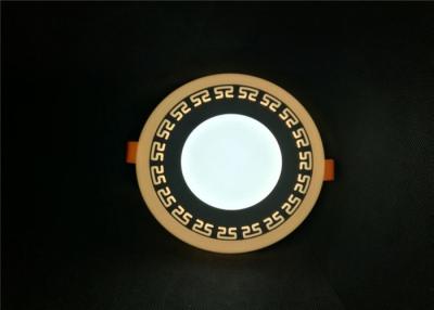 China 6+3W Flush Mount Downlight Round Concealed Home Two Color Led Panel With Patten for sale