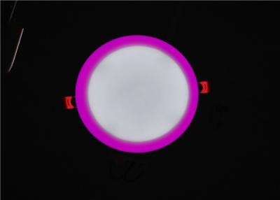 China Adjustable Rimless Round Bi Color Back Lit LED Panel Light  White+Pink 10+4W for sale