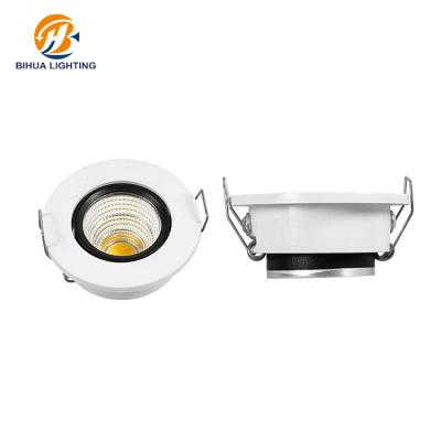 China Cheap Price Indoor Home Hotel Adjustable Recessed Aluminum 3w COB Round Ceiling Down Light Led Downlight for sale