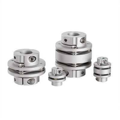 China Aluminium Servo Motor Shaft Coupler 5mm To 8mm 10mm Double Diaphragm Clamp for sale