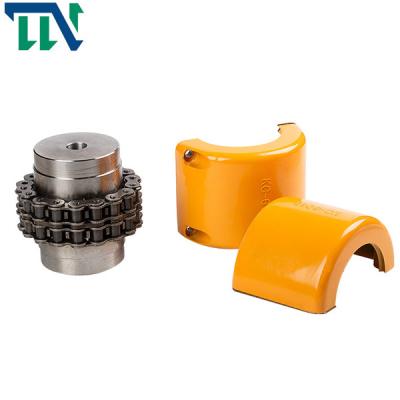 China Internal Gear Roller Chain Type Keyless Locking Shaft Coupling Motor Cast Iron for sale