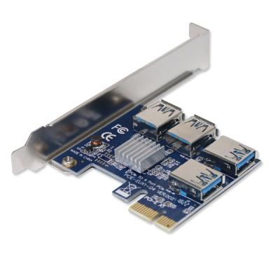 China 60cm USB 3.0 Cable PCI E Expansion Card 3x FP Solid Capacitors Gold Plated Contacts for sale