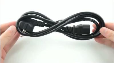 China 3 cable eléctrico de la UE de Pin Computer Desktop Accessories el 1.5M 110V-250V para la fuente de alimentación en venta