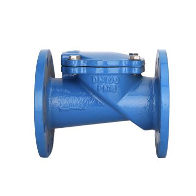 China Nodular Floating Ball Check Valve Cast Iron Pn10 Pn16 Flanged Swing Check Valve for sale