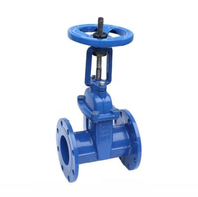 China Pn10 DN20 Resilient Seat Flange Cast Iron Rising Stem Wedge Gate Valve for sale