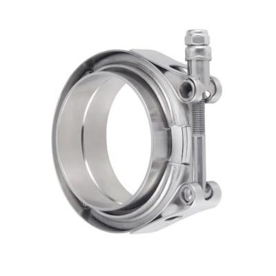 China Male Female 304 Stainless Steel Pipe Fittings Flanged V Band Clamp for sale