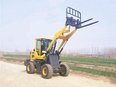 China 1.5 ton quick coupler wheel loader with bucket and pallet fork for sale