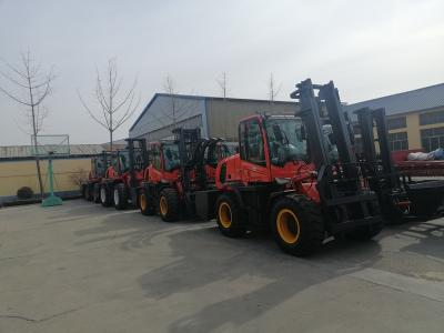 China China made 4x4 diesel rough terrain forklift truck 3.5 ton for off road for sale