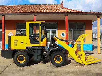 China hot sale top quality 1 ton log timber wood grapple wheel loader for sale
