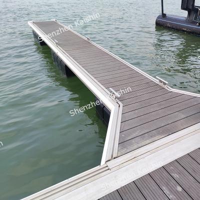 China Aluminum Floating Finger Dock Wood Plastic Composite Decking for sale
