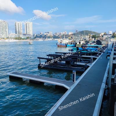 China Anti Skid Floating Pontoon Dock / Private Water Floating Platform Floating Dock Boat Lifts Aluminium Pontoon Pier for sale