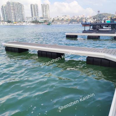 China El flotante de aluminio modificado para requisitos particulares dique el pontón flotante Pl de la isla del agua de encargo del muelle de Marine Grade With Aluminium Beams en venta