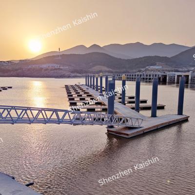 China Cruise Yacht Marina Aluminum Alloy Gangway For Access Pontoon Floating Aluminum Approach Bridge Marine  Gangway for sale