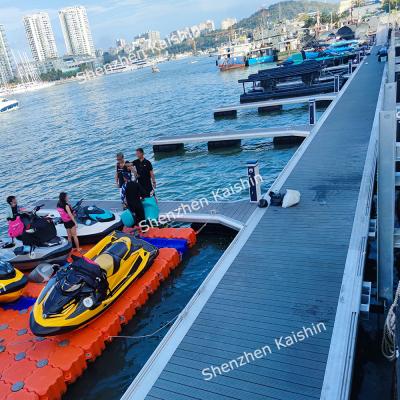 China Aluminum Floating Docks Marine Pontoon Bridge Jetty Marine Engineering Plastic Boat Floating Dock For Sale for sale