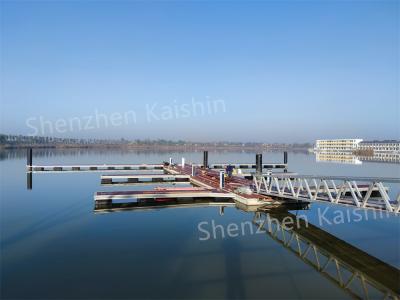 China Rubber Fender Marine Aluminum Gangway WPC Decking Floating Dock Gangway for sale