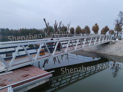 China Marine Aluminum Gangway Ramp Ladder WPC Plastic Wood Deck Floating Dock for sale