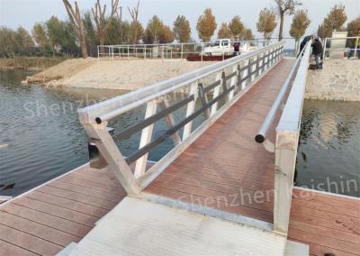 China Durable Frame Bridge Aluminum Alloy Black HDPE Marine Pontoon for sale