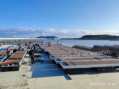 China Customized Aluminum Alloy Floating Walkway Pontoon With LLDPE Floats/Mooring Cleats/WPC Decking For Marina Yacht Docks for sale