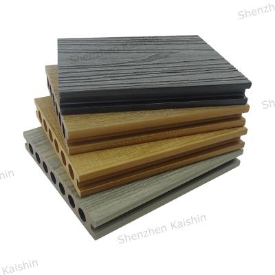 China WPC Recyclable Hollow HDPE Plastic Wpc Decking Exterior Wood Plastic Composite Outdoor Flooring For Garden for sale