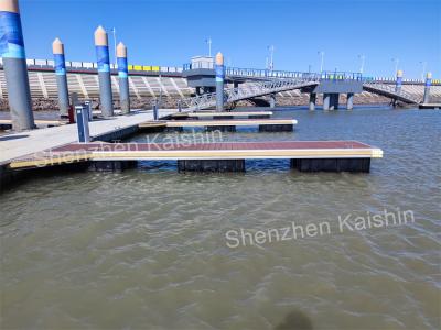 China Durable Floating Dock Bridge Marina Pontoon Walkway With Wood Decking for sale