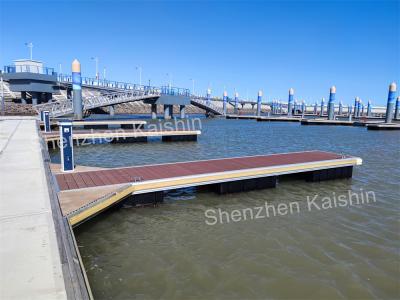 China Commercial Marine Floating Docks WPC Decking HDPE Floats Pontoon Pier for sale
