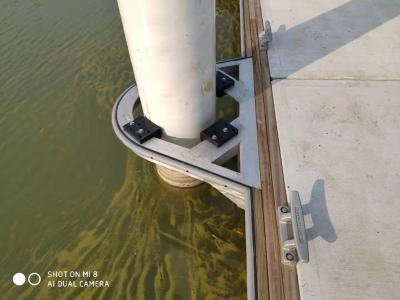 China Sea Aluminum Pile Guide / Dock Anti Corrosion For Floating Bridge Pile Cap Floating Pontoon Dock for sale