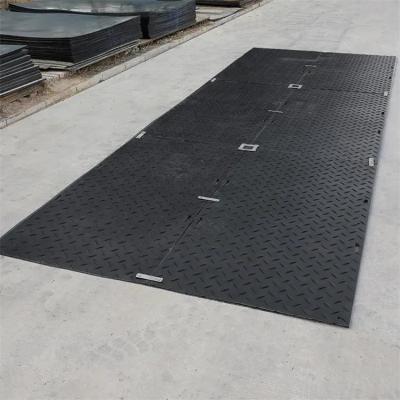 China 4X8ft Anti Slip Lightweight Plastic Temporary Ground Protection Mats HDPE Bog Mats for sale