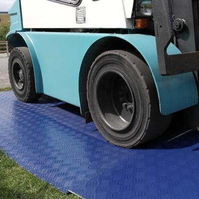 China 2×8ft Temporary Blue HDPE Plastic Bog Rig Mats For Heavy Duty Road Mats for sale
