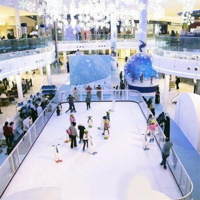 China Indoor Self Lubricating UHMWPE Plastic Synthetic Ice Rink For Shopping Center for sale