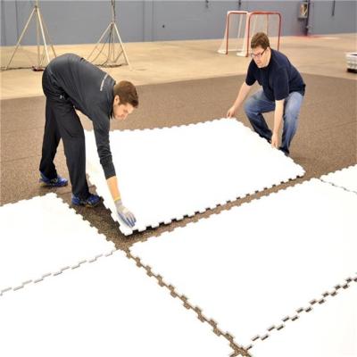 China Portable Polyethylene Material UHMWPE Ice Skating Rink Hockey Flooring Tiles for sale
