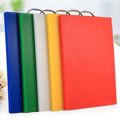China Corrosion Resistant Colorful PE Material Plastic Kitchen Vegetable Cutting Board for sale
