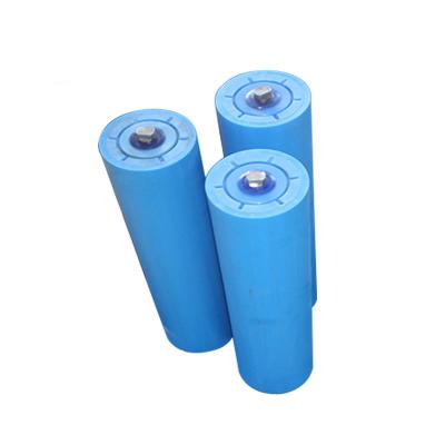 China Blue UHMWPE Belt Conveyor Roller Idler For Mining Belt Conveyor Roller for sale