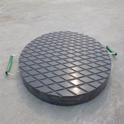 China Portable Temporary HDPE Round Outrigger Pads Mobile Truck Plastic Foot Pads for sale